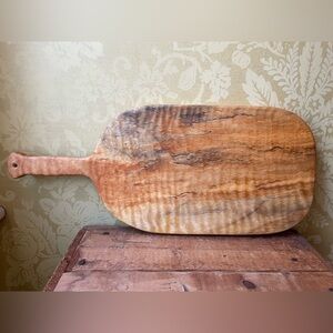 Artisan-made Curly Maple Wood Cutting or Charcuterie Board